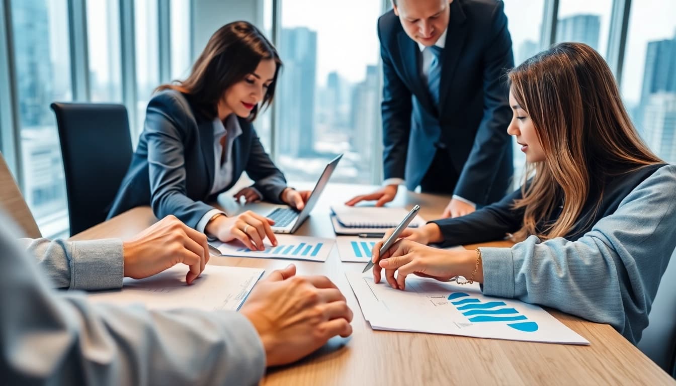 Find competitor pricing through strategic analysis in a collaborative office setting.