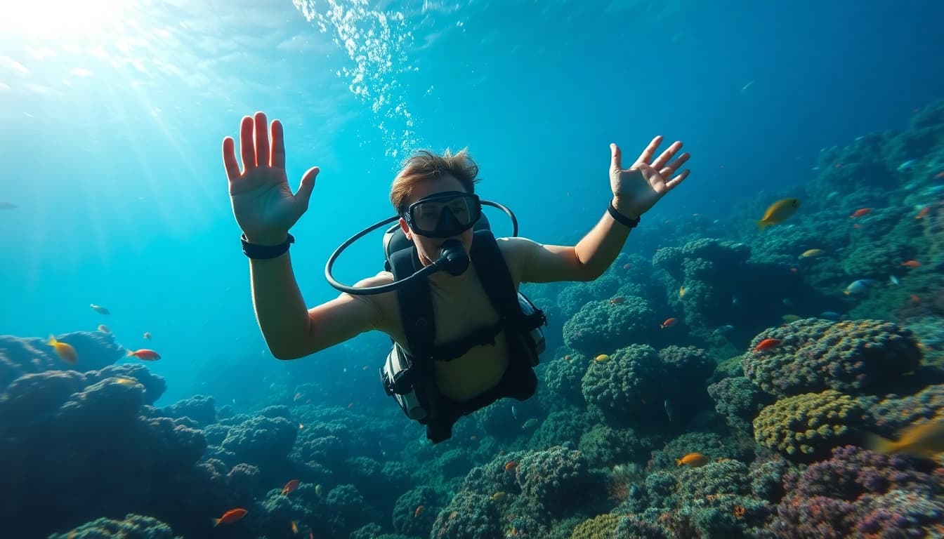 Tauchen Sie mit einem erfahrenen Taucher in ein farbenfrohes Unterwasserparadies.