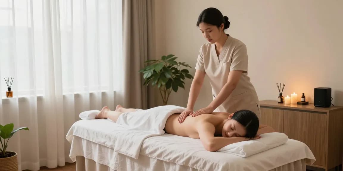 Relaxation room for Swedish massage at makangs.com with soothing decor and calming atmosphere.