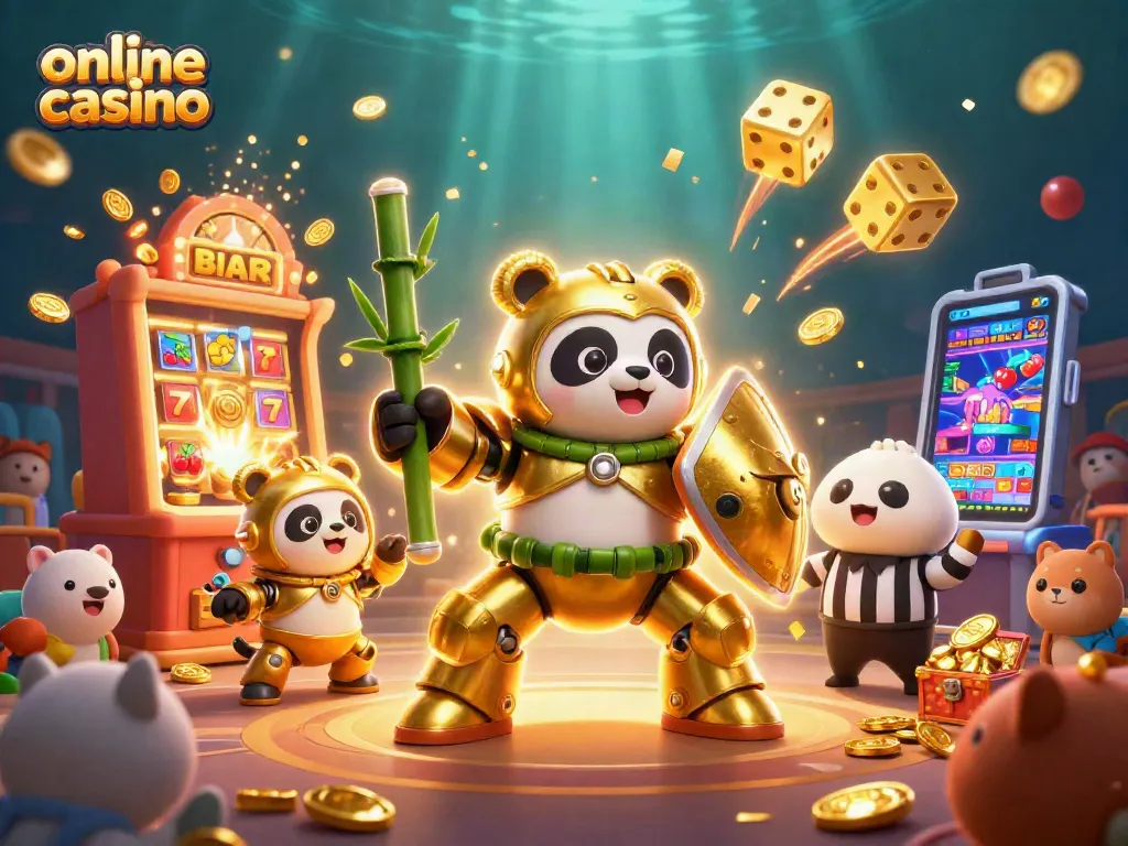 Juega en un casino online con personajes animados y jackpots en una escena llena de acción.