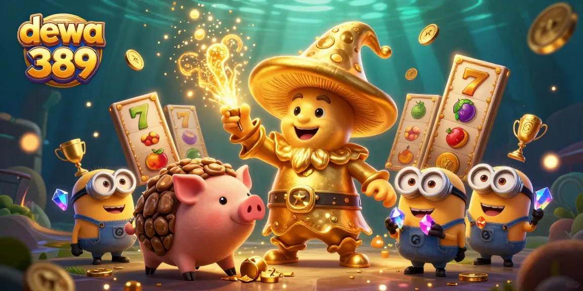 Menang di dewa slot 389 dengan mengumpulkan simbol buah dan jackpot yang berkilauan.