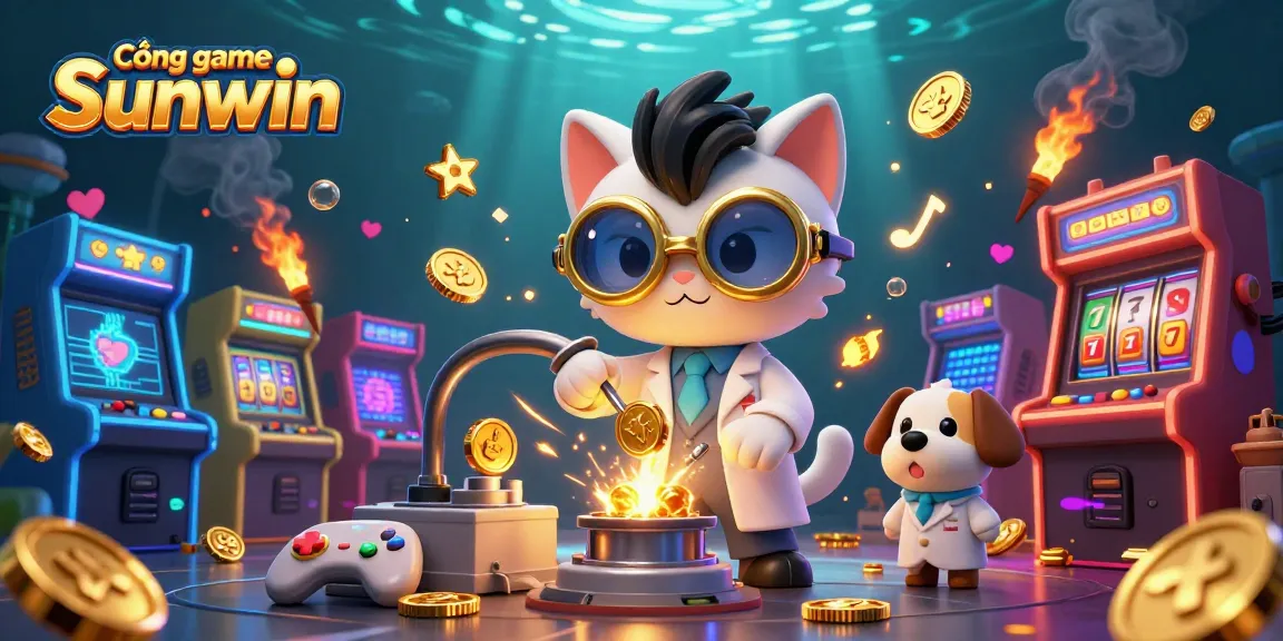 Engage in vibrant gaming excitement at Cổng game Sunwin with a magical illustration of fun and gold!