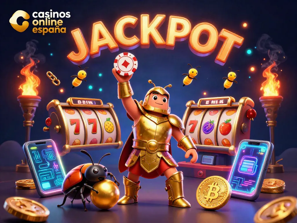 Visualiza la acción de jackpots en casinos online España con nuestro heroico escarabajo gladiador.