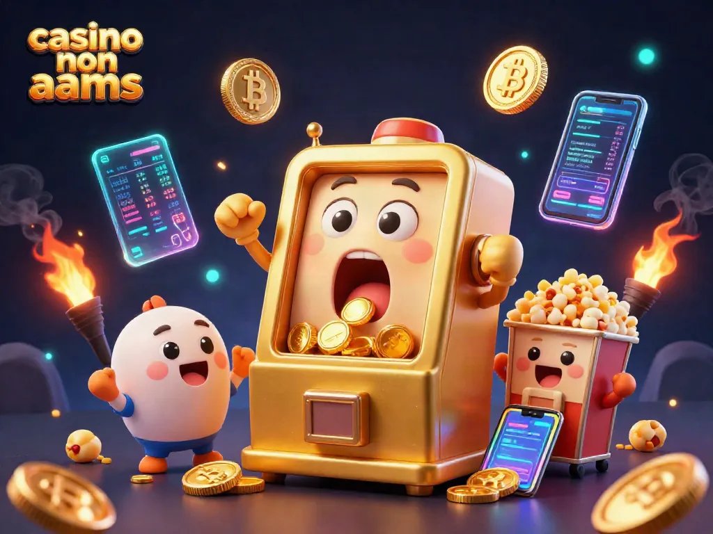 Gioca nei casino non AAMS con slot machine dorate e bonus spettacolari, mentre vincono monete.
