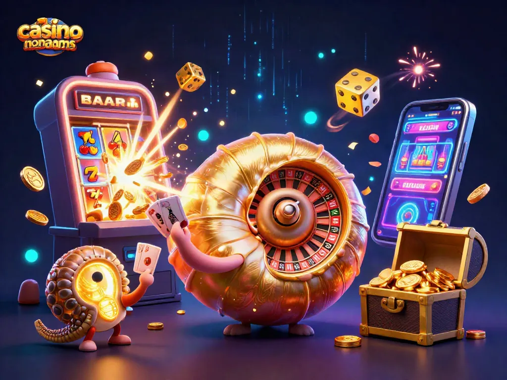 Giocando nei migliori casino non AAMS con un nautilus gigante e premi in oro.