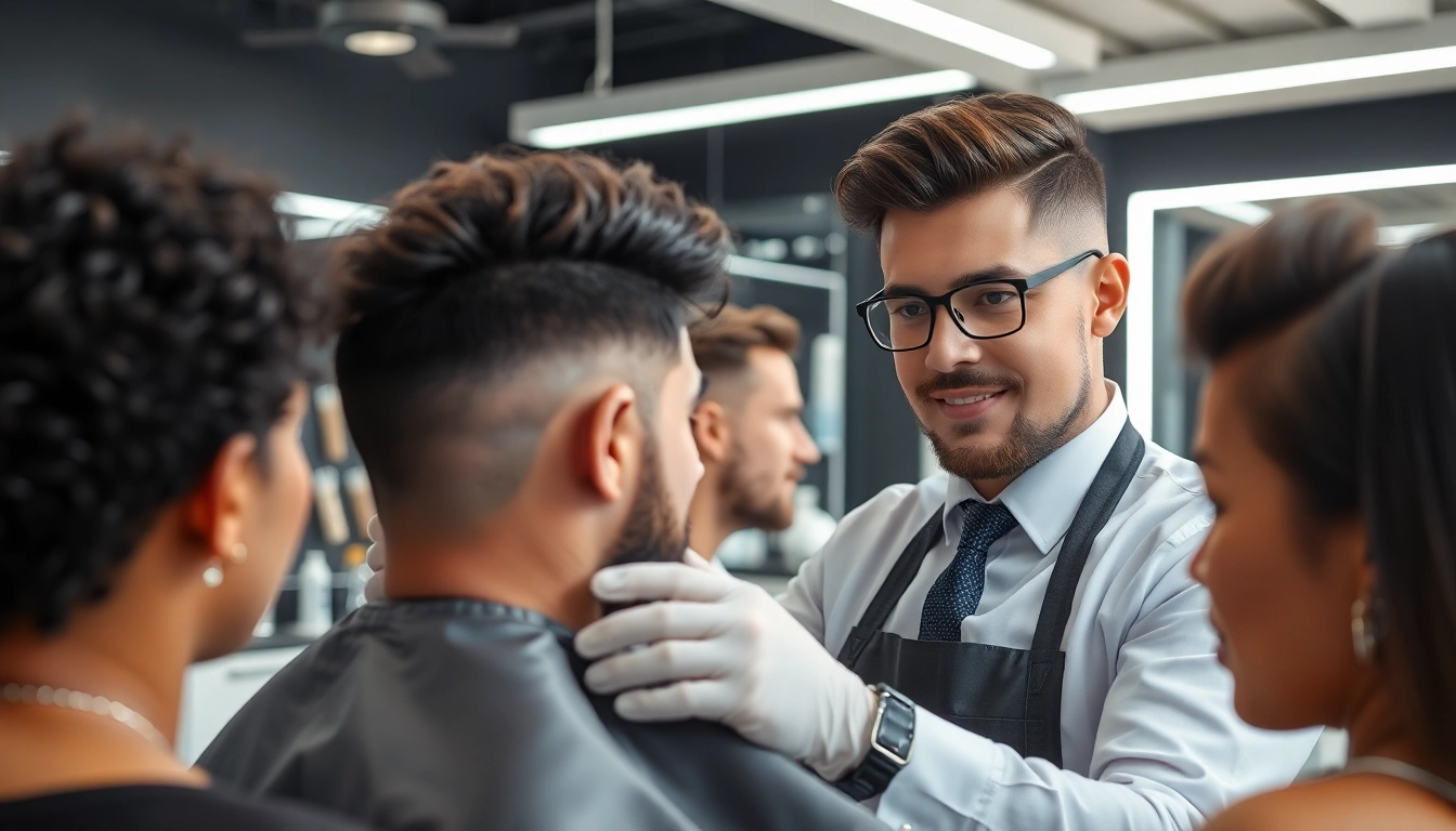Ace of Fades 212 connecting clients with custom non-surgical hair solutions in a vibrant studio.