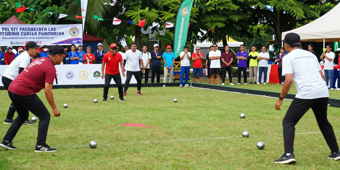 Aktivitas permainan petanque di fopikotabalikpap.org dengan pemain beragam yang menunjukkan semangat kompetisi.