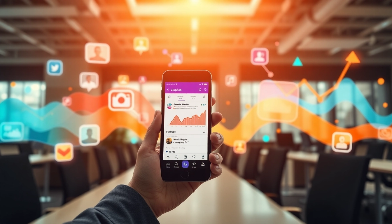インスタ フォロワー購入 安いで成長するSNSマーケティングのシーン。