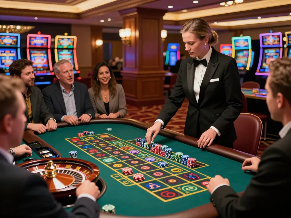 Experience the thrilling atmosphere of the casino as new members claim bonus new member offers at the roulette table.