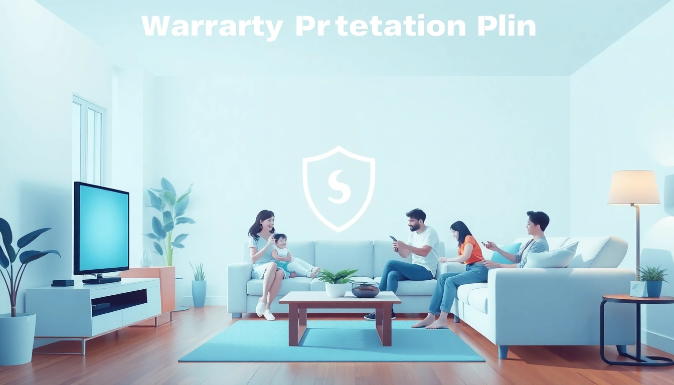 Understand warranty protection plans in a serene home setting with a happy family.