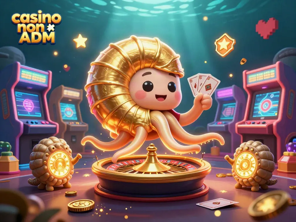 Gioca ai slot nei casino non ADM con il calamaro antico che tiene le carte.