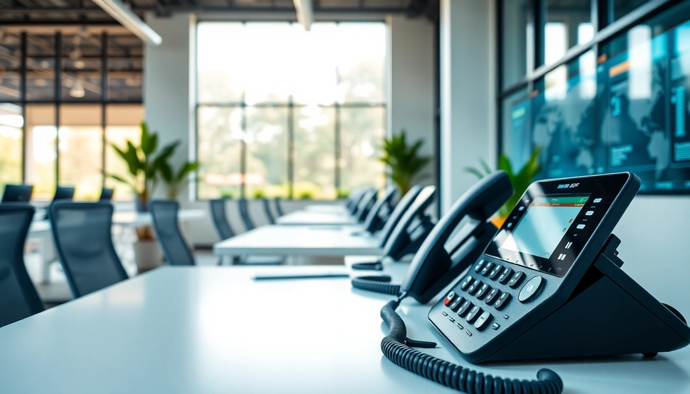 Enhance communication with hosted voip phone systems for small business in a modern office.