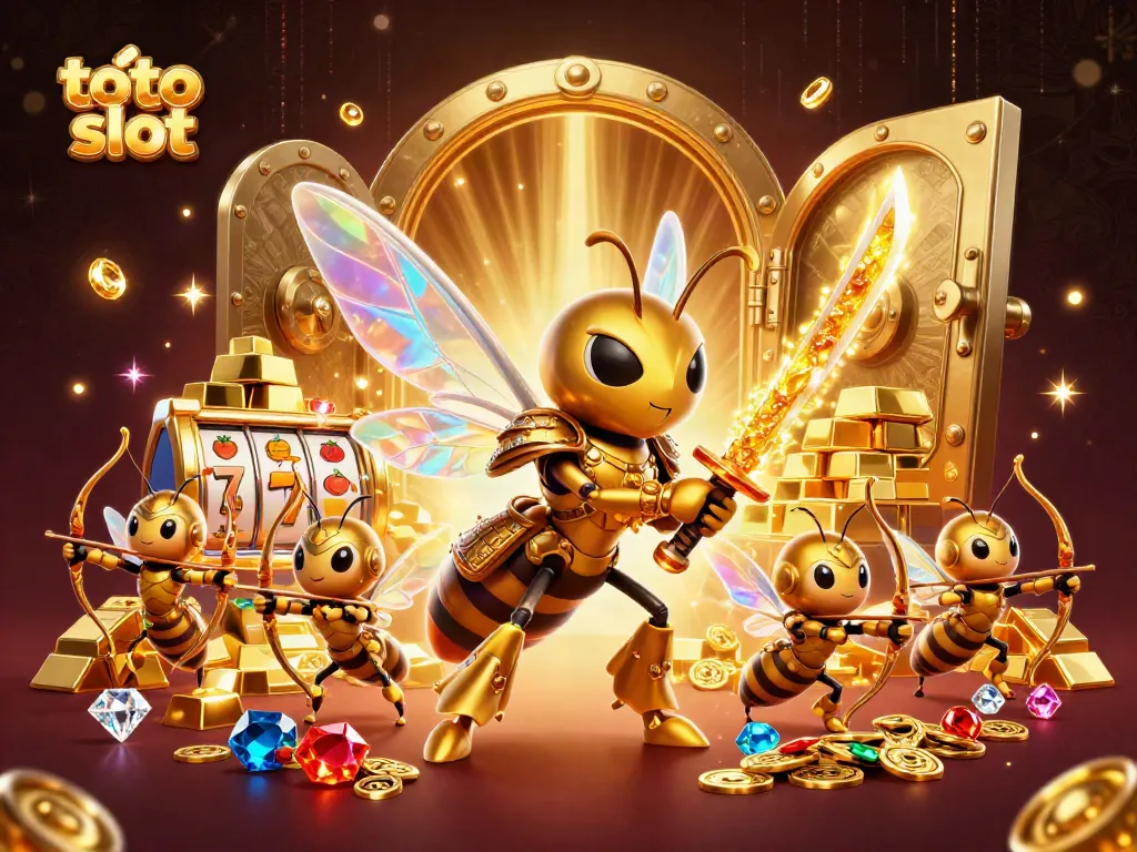 Spin the reels for big wins at toto slot with 3D characters battling for treasures.