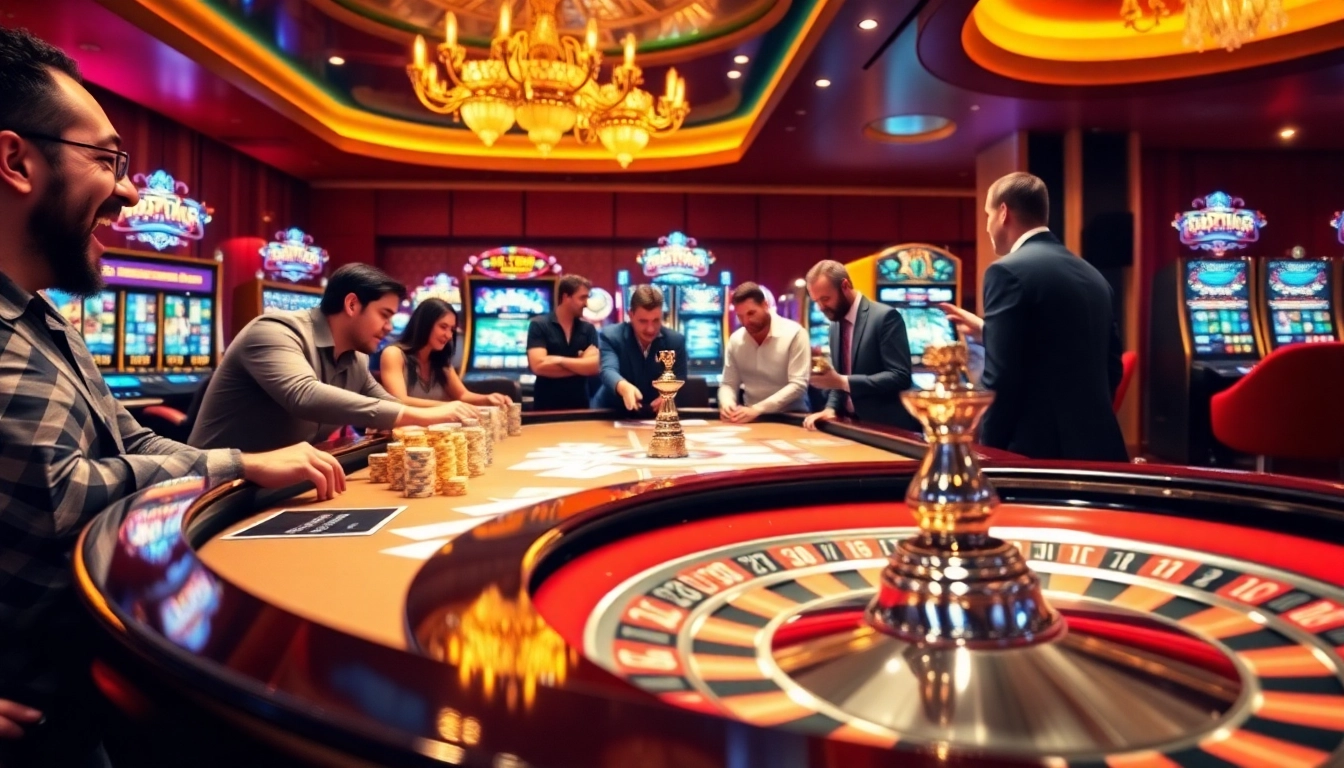 Rasakan sensasi sumotogel dengan visual kasino yang penuh warna menampilkan permainan seru dan aktivitas taruhan.
