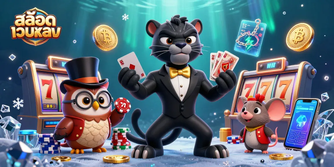 Experience vibrant slot games with สล็อตเว็บตรง featuring stylish characters and lucky symbols in a dynamic 3D scene.