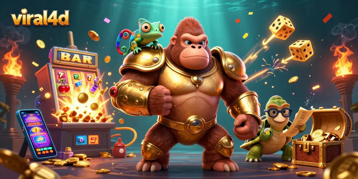 Engage with thrilling slots actions at viral4d with a vibrant jackpot explosion and charismatic characters.