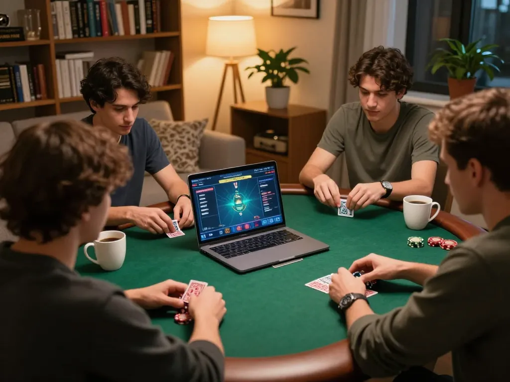 Exciting online casinos in Canada reddit scene with players enjoying poker from home.