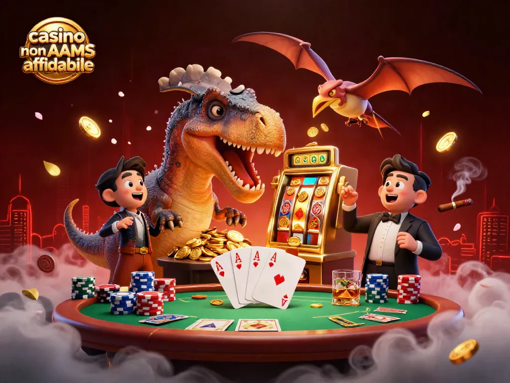 Il pachicefalosauro colpisce la slot machine d'oro nei casino non AAMS affidabili, causando un'esplosione di monete dorate.