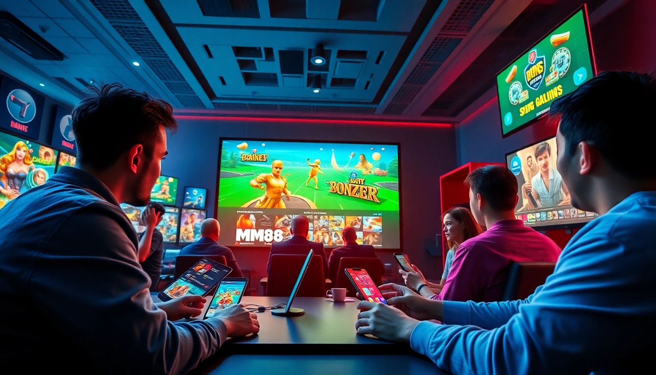 MM88 online gaming platform showcasing user-friendly interface with diverse games and vibrant players