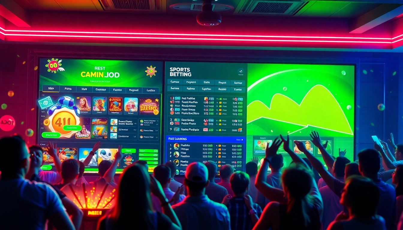 An engaging online gambling platform showcasing casino, sports betting, and vibrant slots.