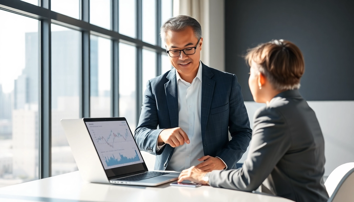신용카드 현금화를 논의하는 금융 상담사와 고객의 전문적인 모습