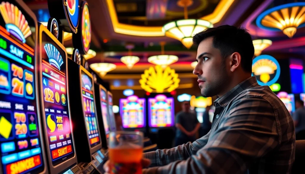 Menangkan hadiah besar di pakde4d slot dengan mesin slot berwarna-warni dan suasana kasino yang meriah.