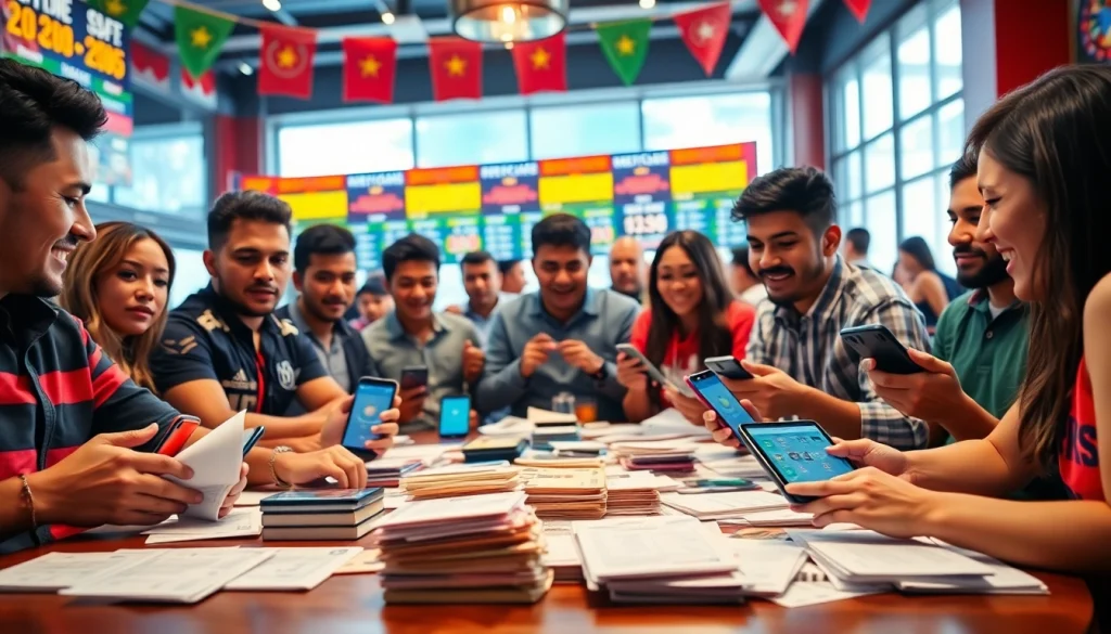 Experience the excitement of the best sports betting sites Mexico through lively wagering scenes in a vibrant setting.