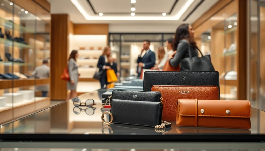 C 168 premium accessories displayed attractively in a well-lit modern retail space.