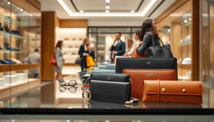 C 168 premium accessories displayed attractively in a well-lit modern retail space.