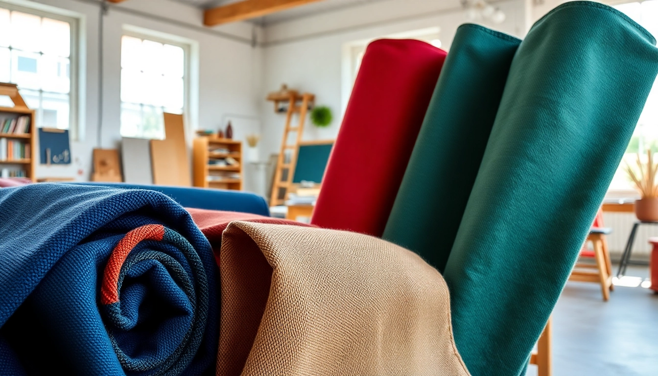 Creëer prachtige projecten met canvas stoffen in een lichte, uitnodigende werkplaats.