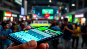 Engaging smartphone interface of best sports betting apps India displayed with vibrant live betting features.