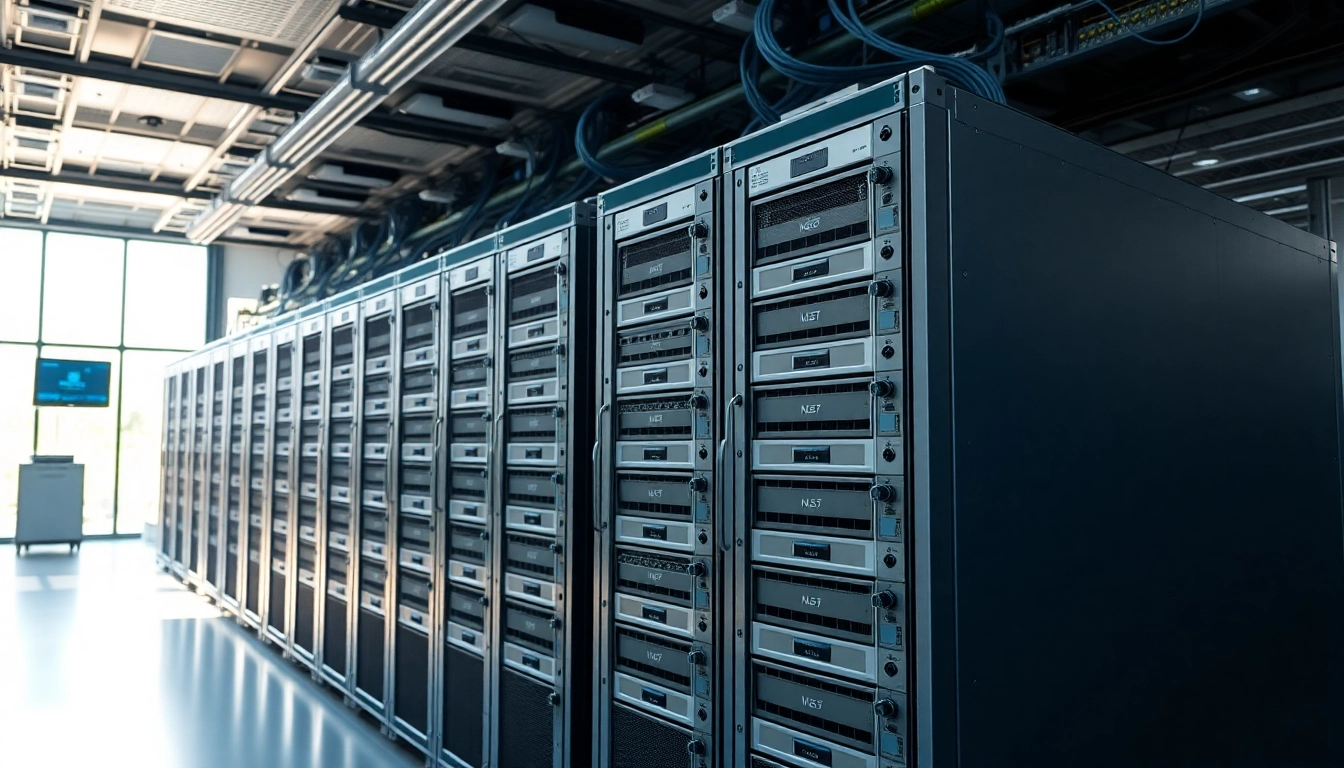 Showcasing NAS & SAN Storage Deployment in a modern data center highlighting advanced storage solutions.