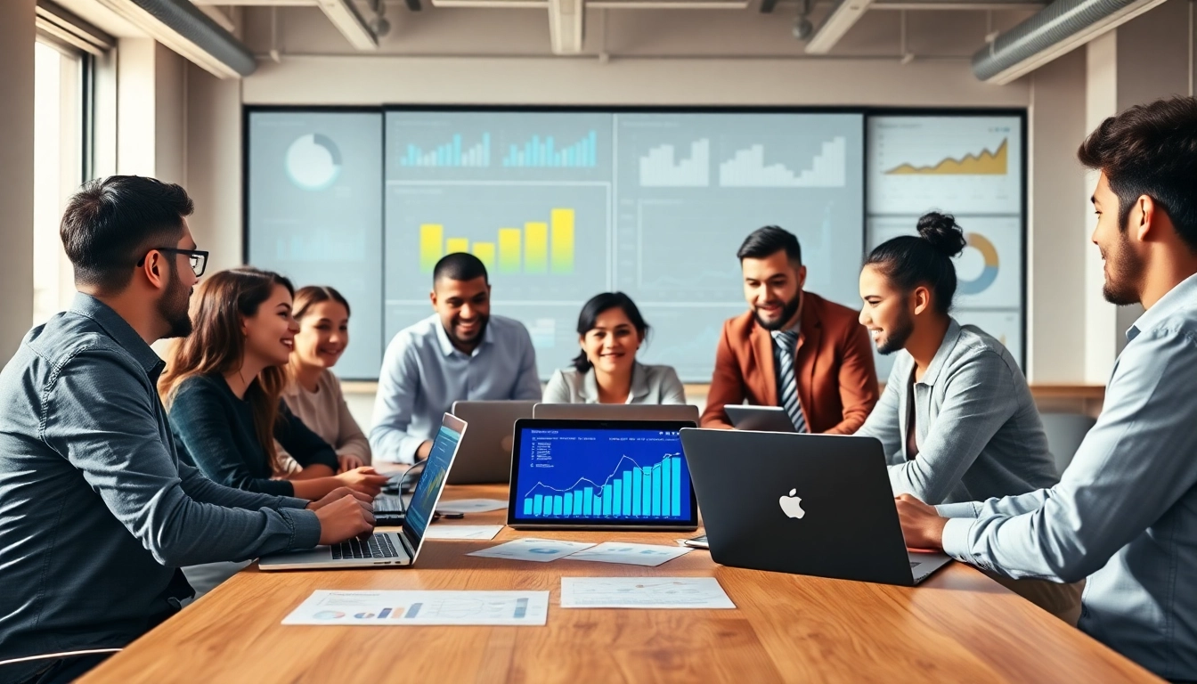 Effective digital marketing strategies highlighted on https://uu88.how/ during a vibrant team brainstorming session.