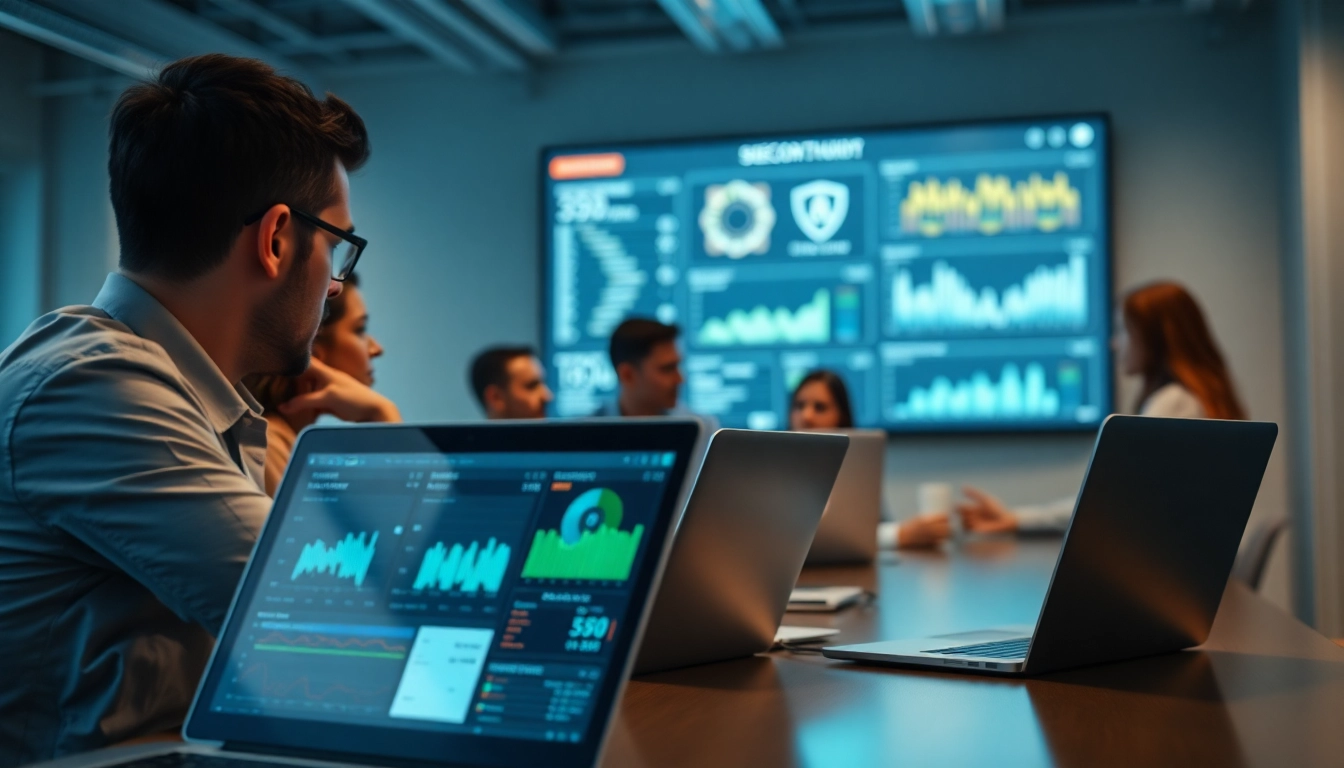 Data Breach Prevention Tampa: Cybersecurity experts collaborating in a modern office setting.