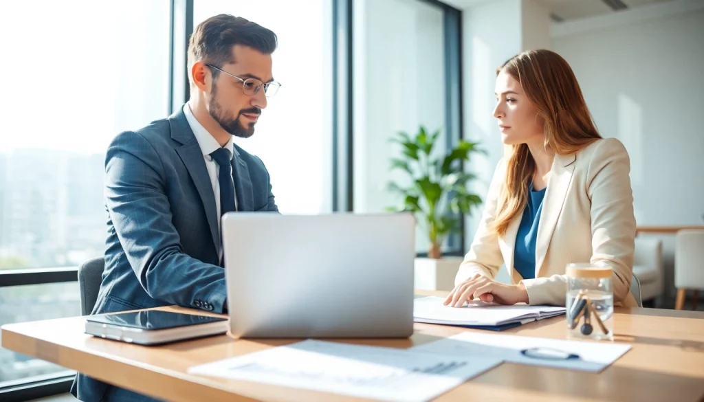 카드 현금화에 대한 전략을 논의하는 재정 상담사의 모습