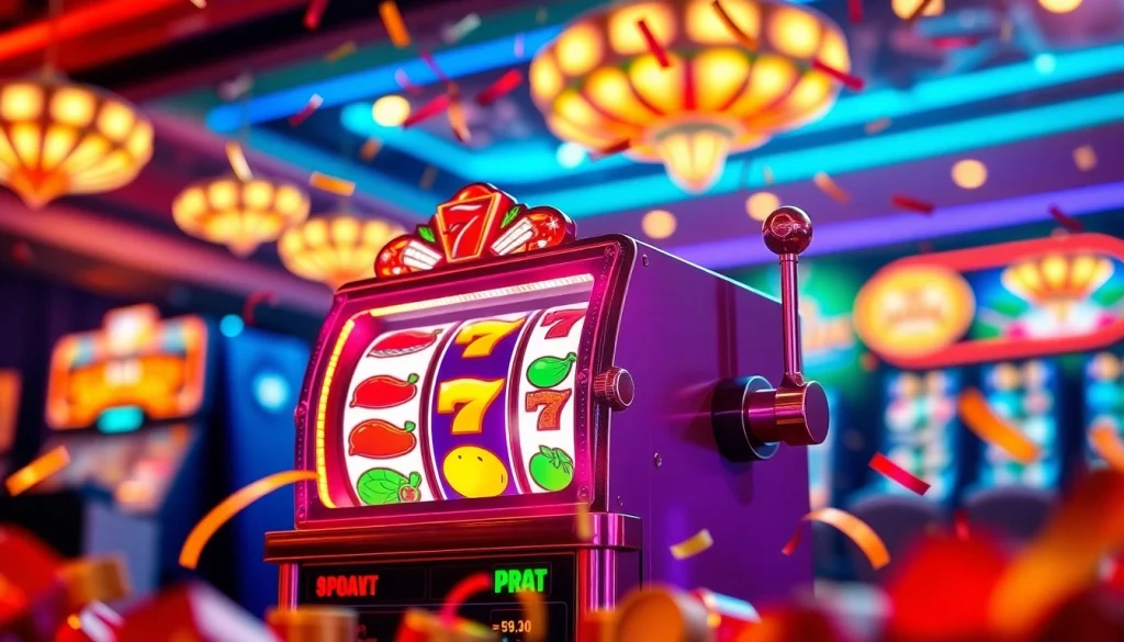 Menangkan slot online dengan mesin slot berwarna-warni dan lingkungan kasino digital yang ceria.