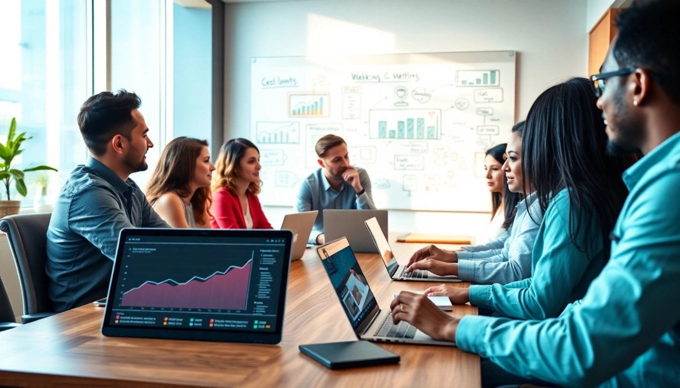 Boosting video strategy through collaborative discussion in a modern office.