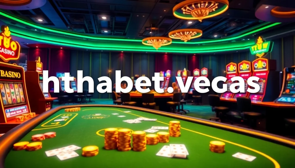 Engaging gaming experience at https://thabet.vegas/ showcasing vibrant casino tables and slots.