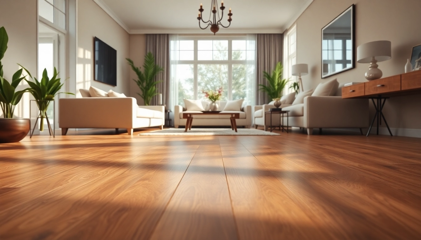 Carrelage imitation parquet dans un salon moderne et élégant.