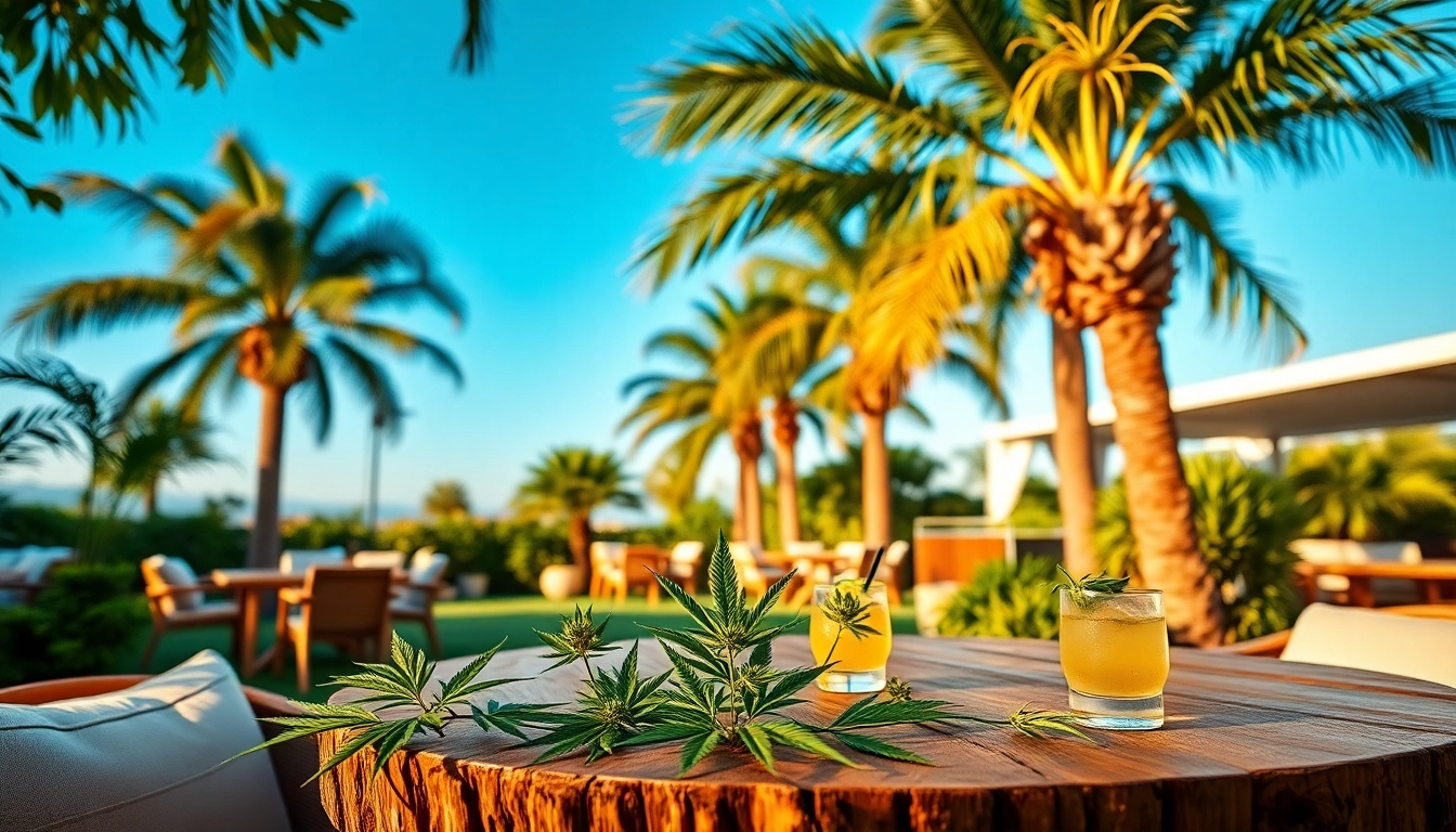 Visitez le cannabis social club majorque dans un jardin tranquille.