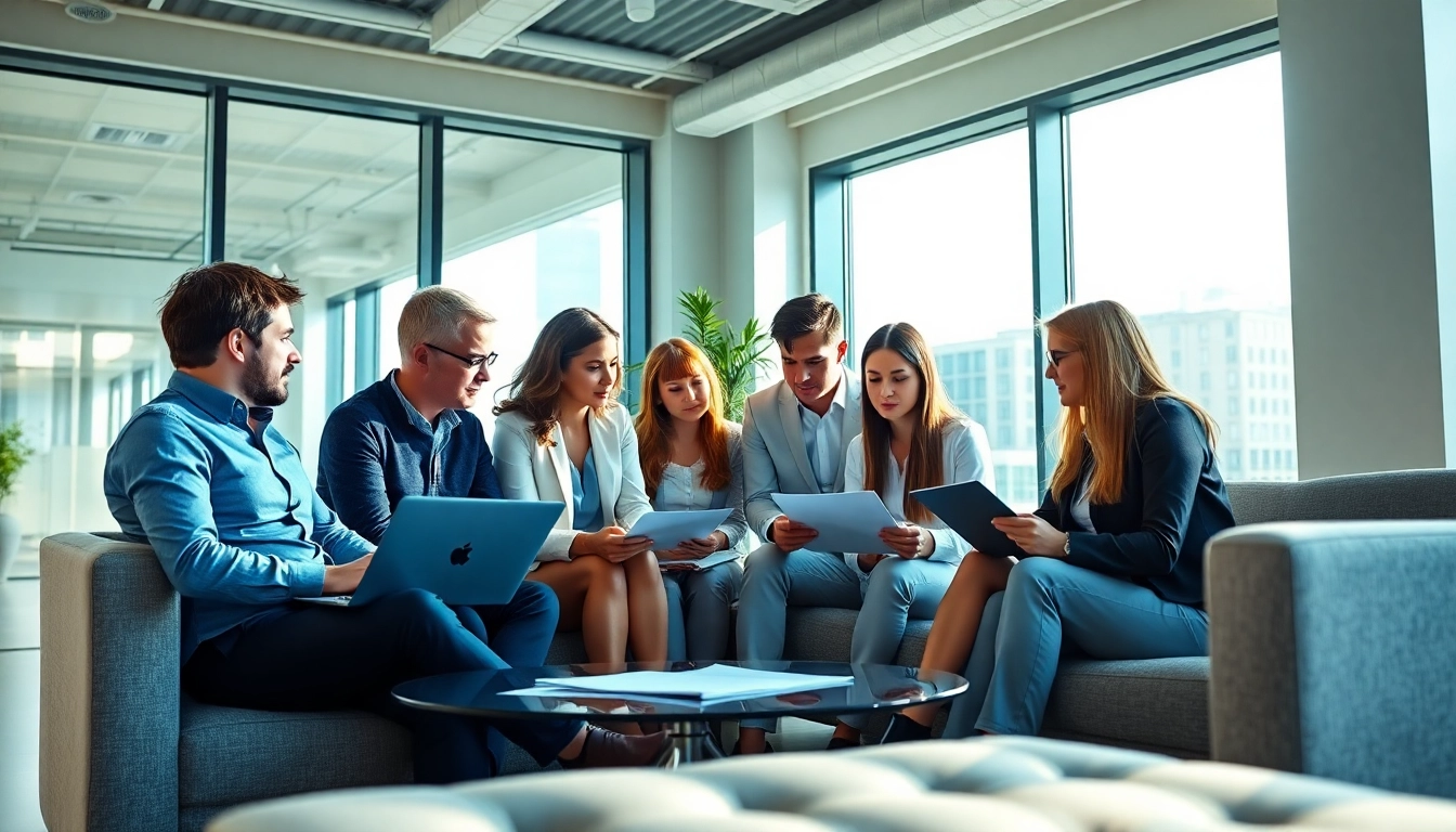 Consultants engaged in VAT Consultancy in Abu Dhabi, collaborating in a modern office.