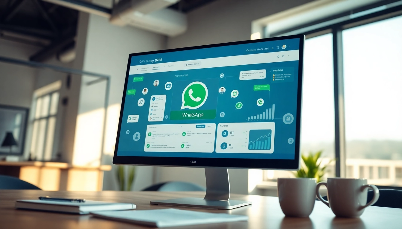 Enhance your customer interactions with WhatsApp Smart CRM showcased on a modern desktop interface.