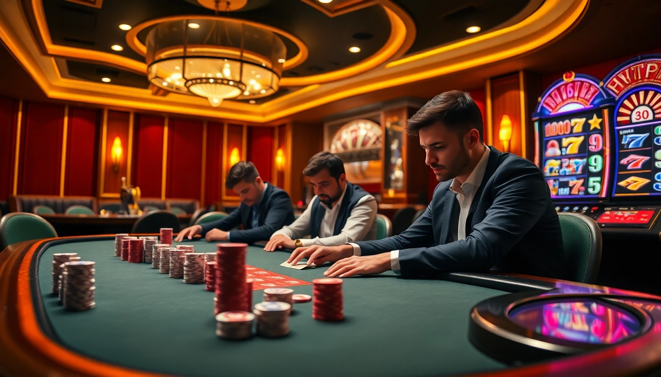 Engage with the thrilling Hay88 deal at a high-stakes poker table, showcasing luxury and excitement.