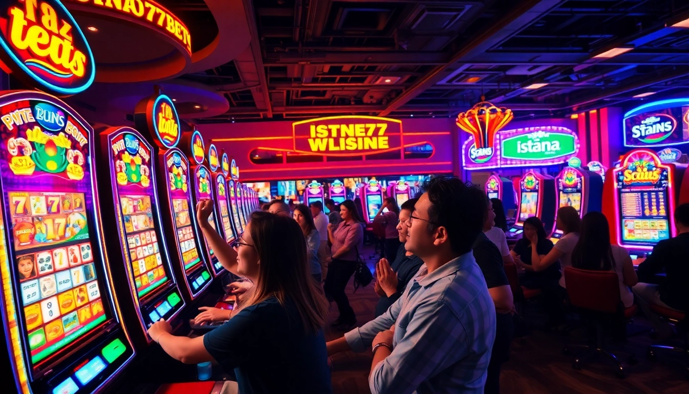 Permainan menarik pada istana777 bet dengan mesin slot berwarna-warni menyenangkan.