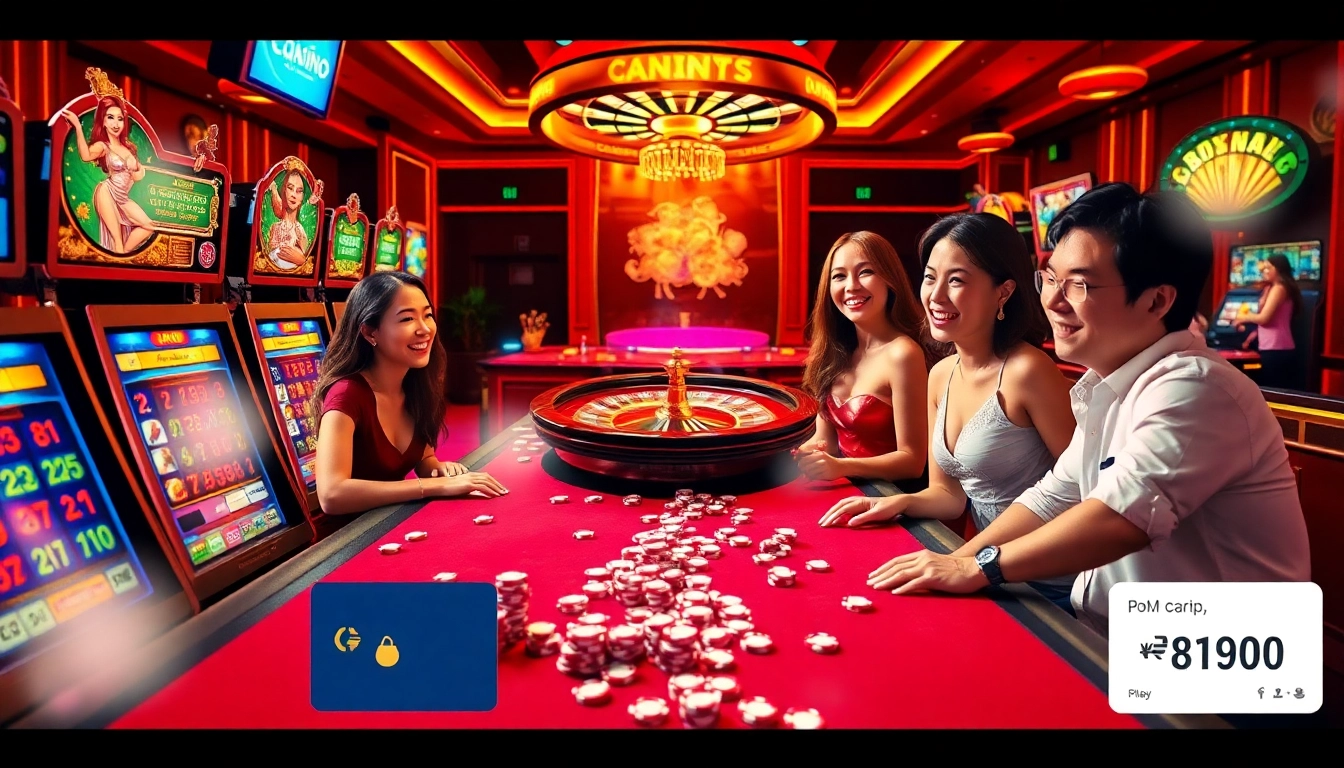 Engaging players enjoying a thrilling casino experience with 상품권카드 for seamless wagering.