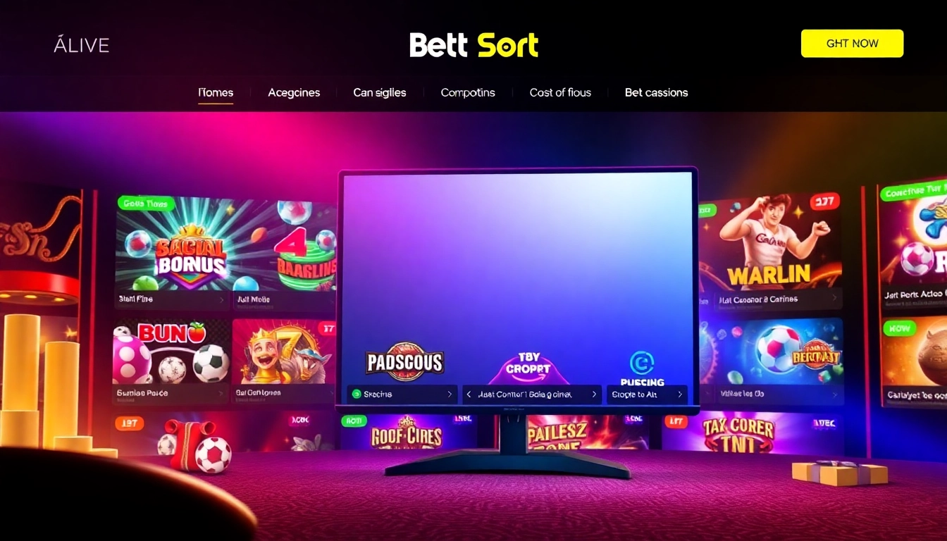 A imagem apresenta a plataforma Bet da Sorte, enfatizando seus jogos de cassino ao vivo e interface intuitiva.
