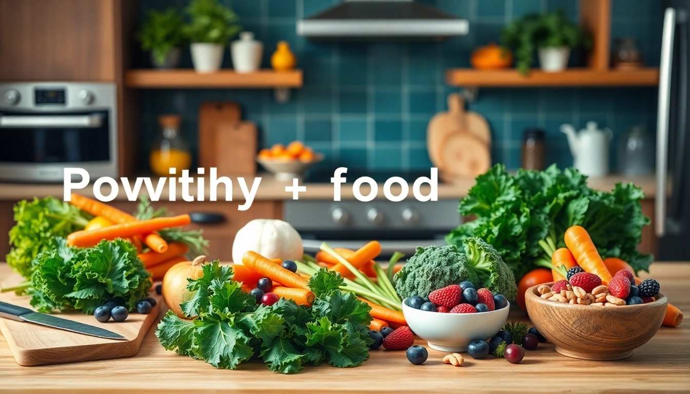 Engaging kitchen scene illustrating powerful food tips with fresh fruits and vegetables.