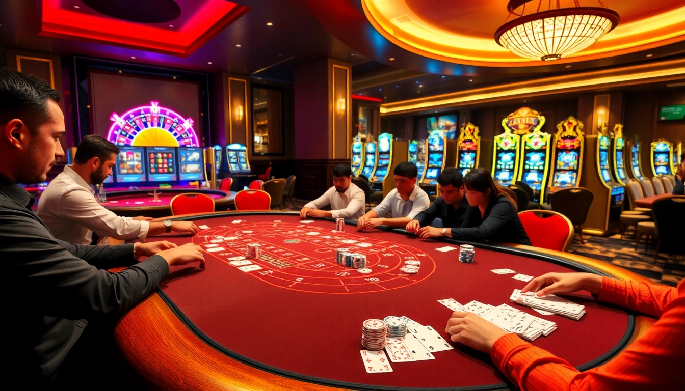 Experience thrilling gameplay at RR88 link with vibrant casino tables and colorful gaming elements.