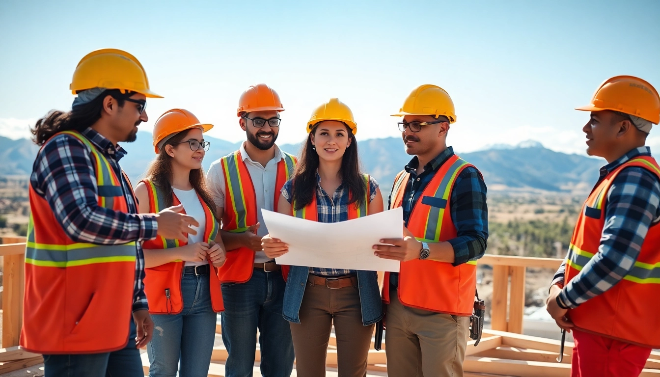 Highlighting construction advocacy Colorado with diverse workers collaborating on a sustainable project.