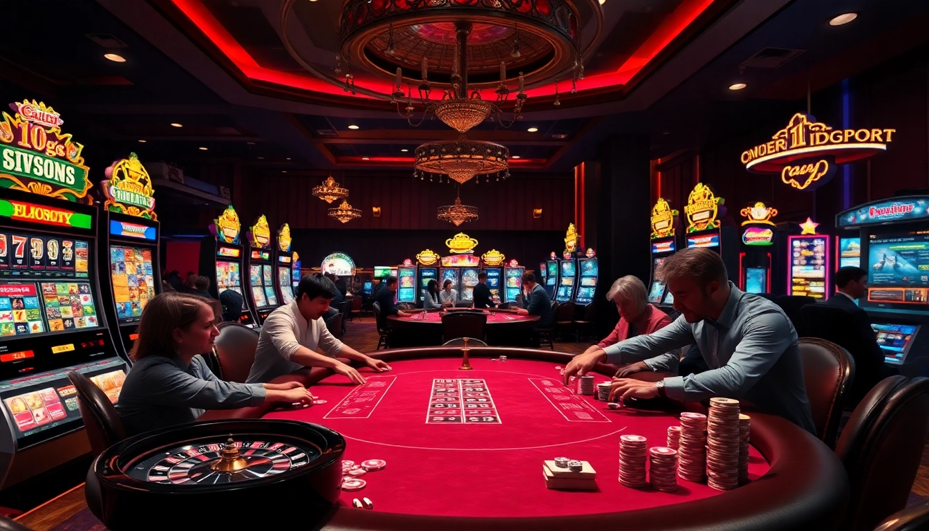 Situs deposit 5k players enjoying a thrilling poker game at a luxurious casino table